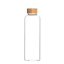 Lotus-Vita Glas-Trinkflasche 820ml mit Bambus-Edelstahl ohne wende Neoprenhülle