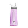 Rosa Outdoor Filter-Trinkflasche mit UF-Membran und Aktivkohle seitlich
