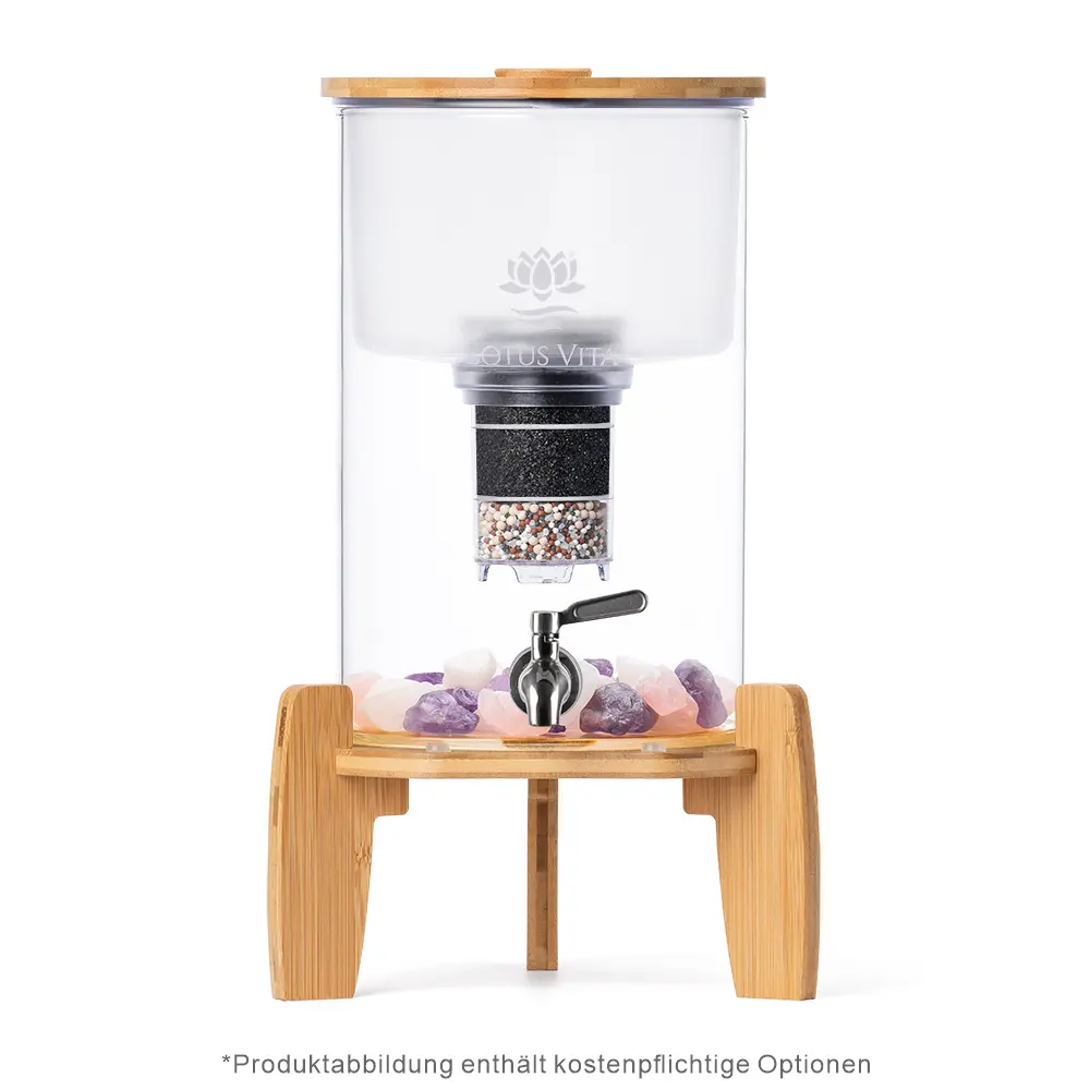 KIARA | NATURA PLUS 4L Wasserfilter | Glas | Bambus - Sonderpreis solange Vorrat reicht