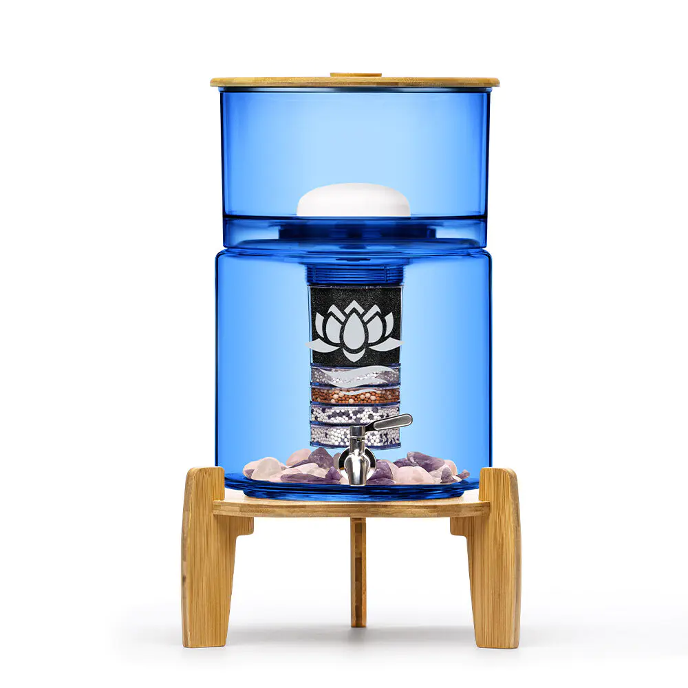 KAITO Wasserfilter 8L | Glas | Bambus - Lotus Vita Wasserfilter