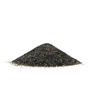 Produktbild: Inhalt des Kalkfilter-Nachfüllsets bestehend aus Ionentauscher und Aktivkohle.