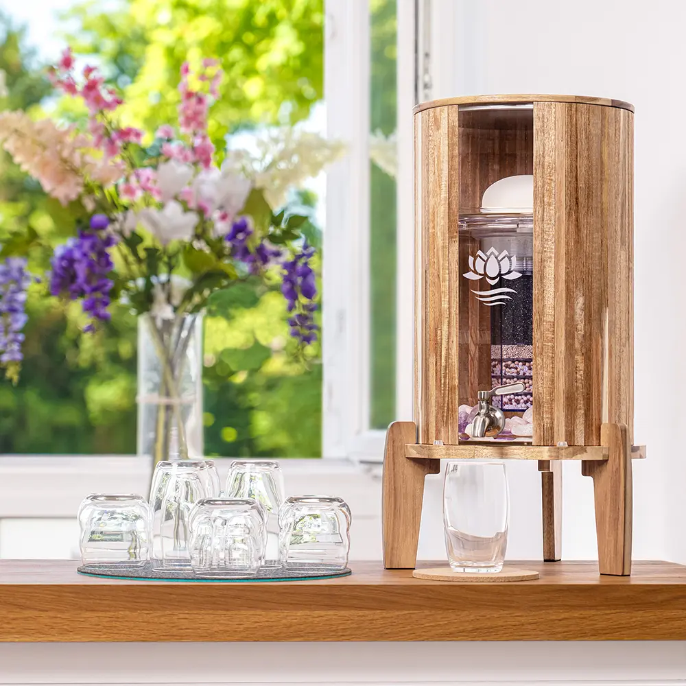 KENDRA | Akazie 9L Wasserfilter | Glas