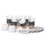 Jahresvorrat an Ersatzfiltern für Lotus Vita Wasserfilter-Systeme, bestehend aus Filterkartuschen, Kalkfilterpads und Keramikfiltern.