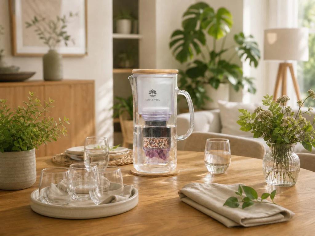 Wasserfilter und Wasserkaraffe in einem: LOTUS VITA Filterkannen
